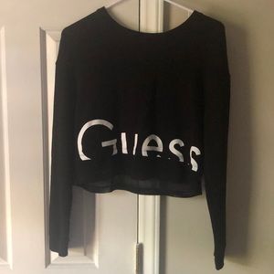 Black crop top Guess sweater